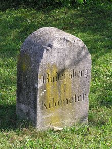 Rudersberg-Schlechtbach, Entfernungsstein.