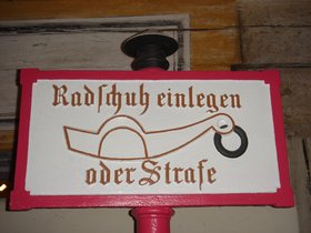 Radschuhtafel, Kutschenmuseum, Schloss Hellenstein, Heidenheim.